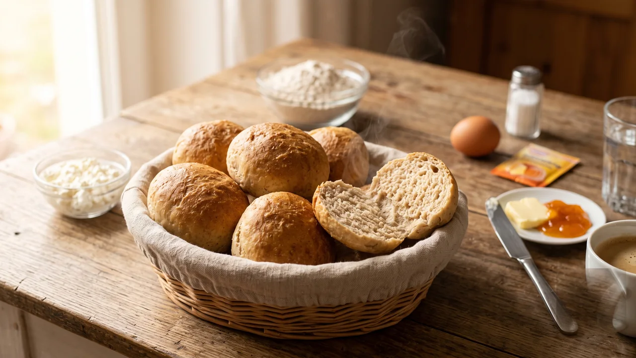 Schnelle Quark-Dinkel-Brötchen (eiweißreich)